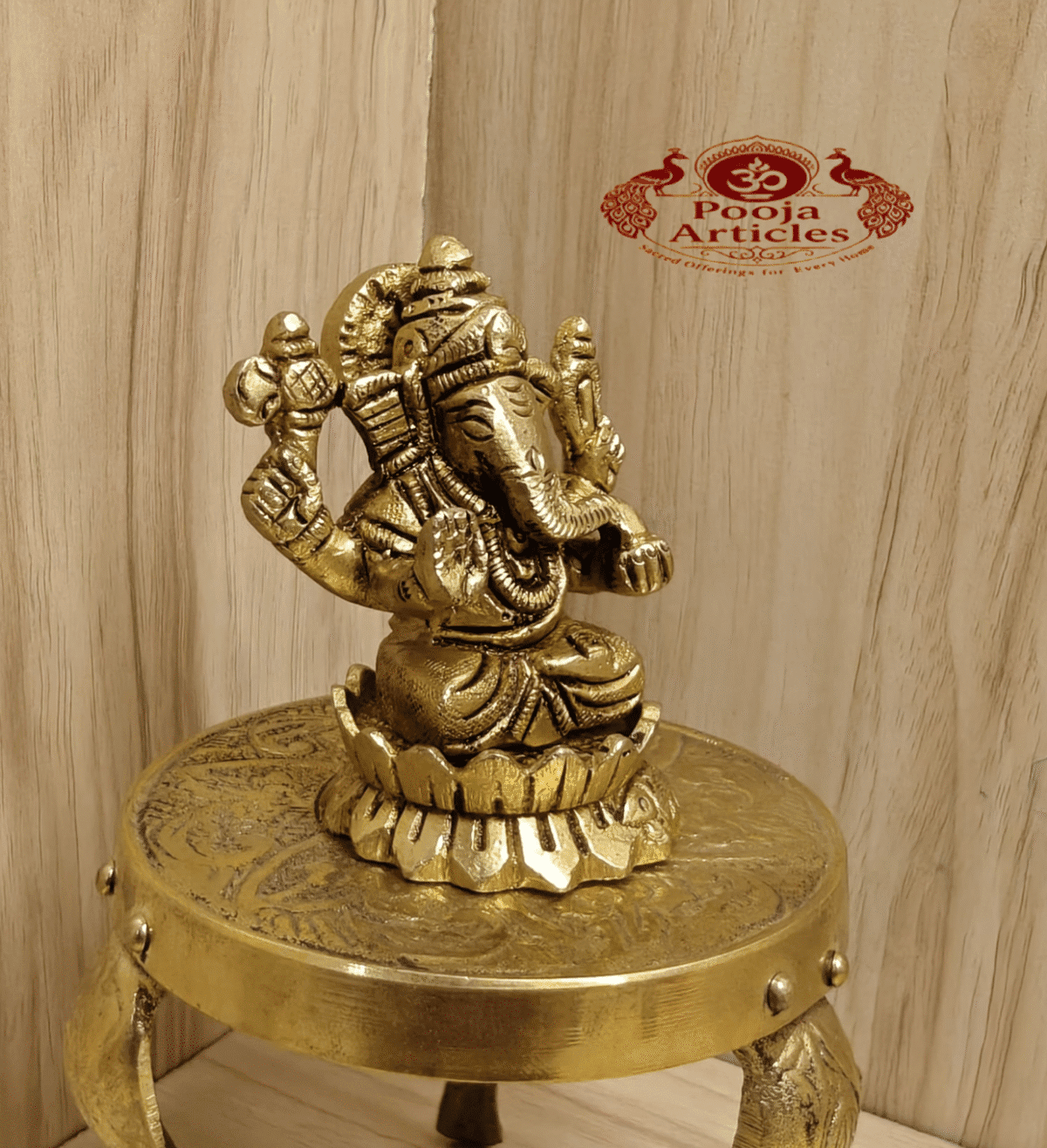 Buy Brass Ganesha Statue – 200g, 2.8″ Handcrafted Lord Ganesha Idol