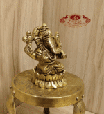 Buy Brass Ganesha Statue – 200g, 2.8″ Handcrafted Lord Ganesha Idol