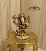 Buy Brass Ganesha Statue – 200g, 2.8″ Handcrafted Lord Ganesha Idol