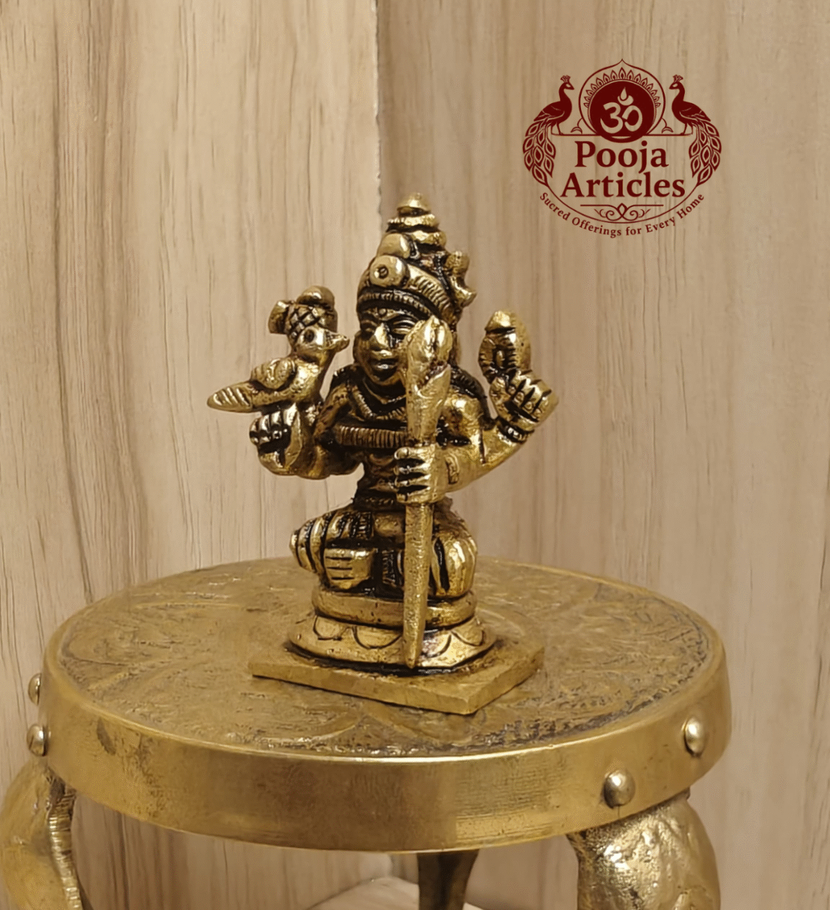 Buy Brass Kamakshi Amman Idol – 80g, 2″ Handcrafted Goddess Idol for Home Use & Temple