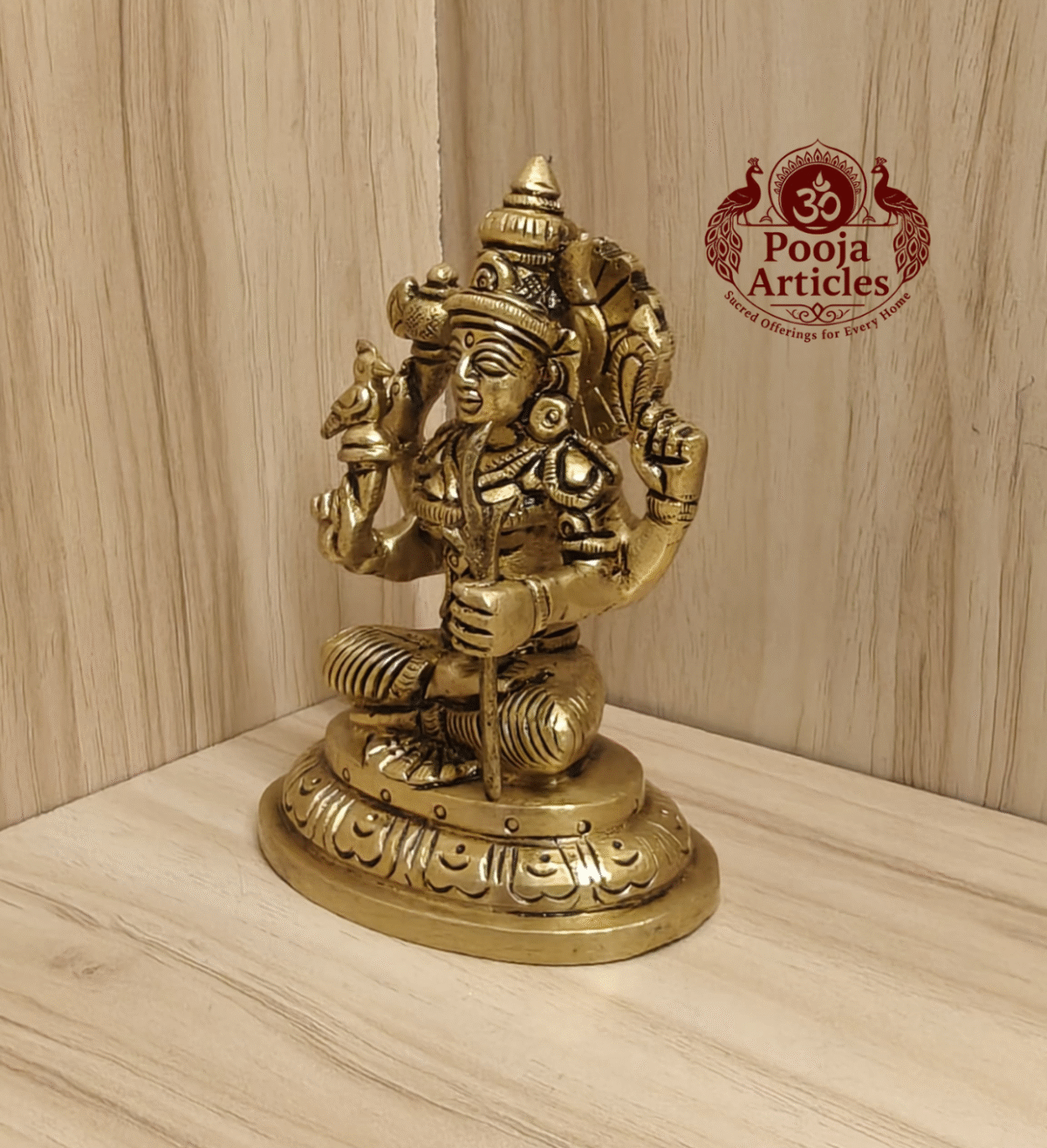 Buy Brass Kamakshi Amman Statue – 450g, 4″ Handcrafted Goddess Idol For Pooja & Home Use