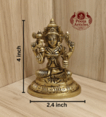 Buy Brass Kamakshi Amman Statue – 450g, 4″ Handcrafted Goddess Idol For Pooja & Home Use