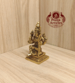 Buy Brass Kamatchi Amman Statue Online – 430g, 4" Handcrafted Divine Idol for Pooja | PoojaArticles.com