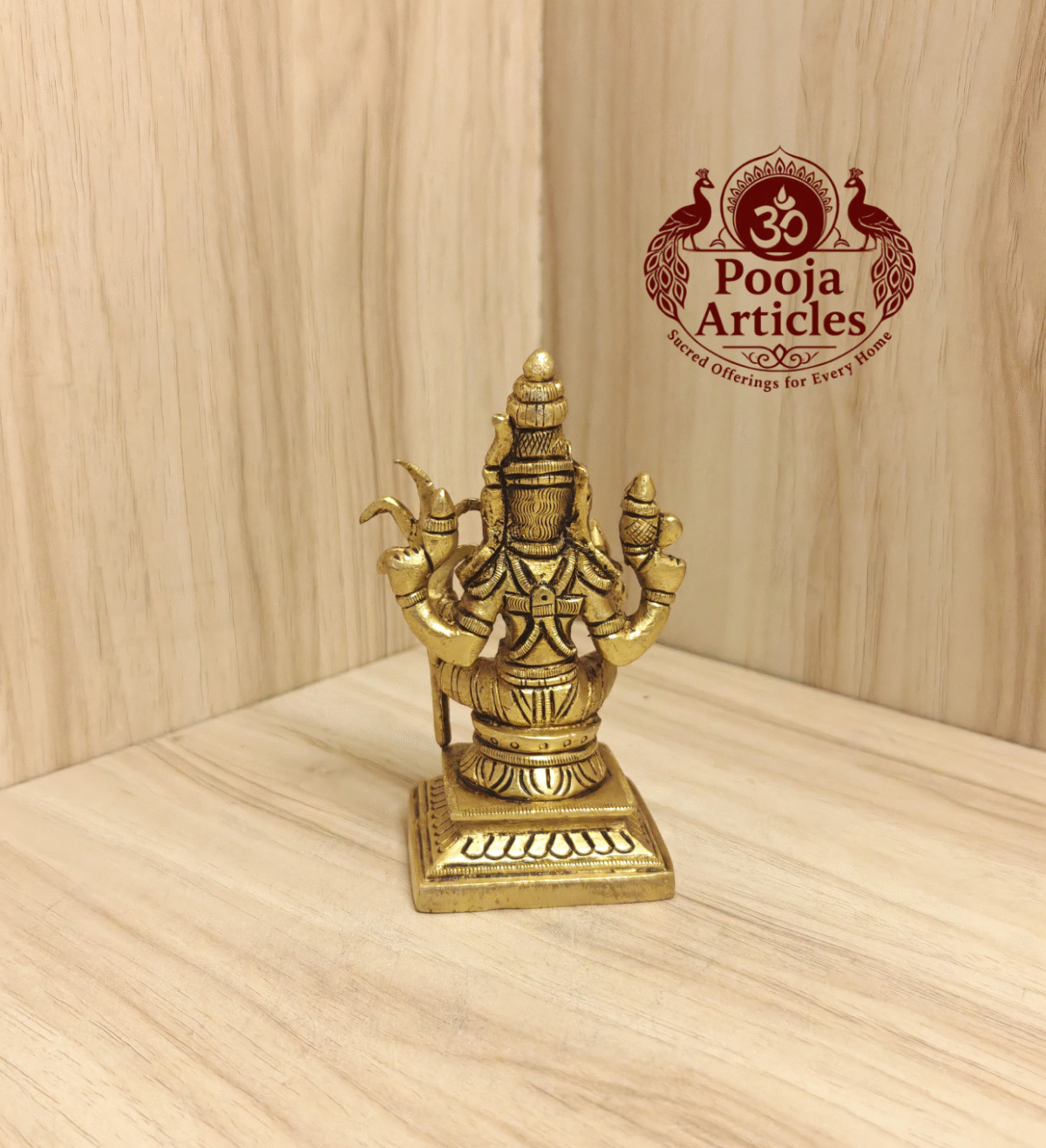 Buy Brass Kamatchi Amman Statue Online – 430g, 4" Handcrafted Divine Idol for Pooja | PoojaArticles.com
