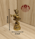 Buy Brass Krishnan Statue Online 200g, 3.5" – Traditional Krishna Idol for Pooja and Home Decor