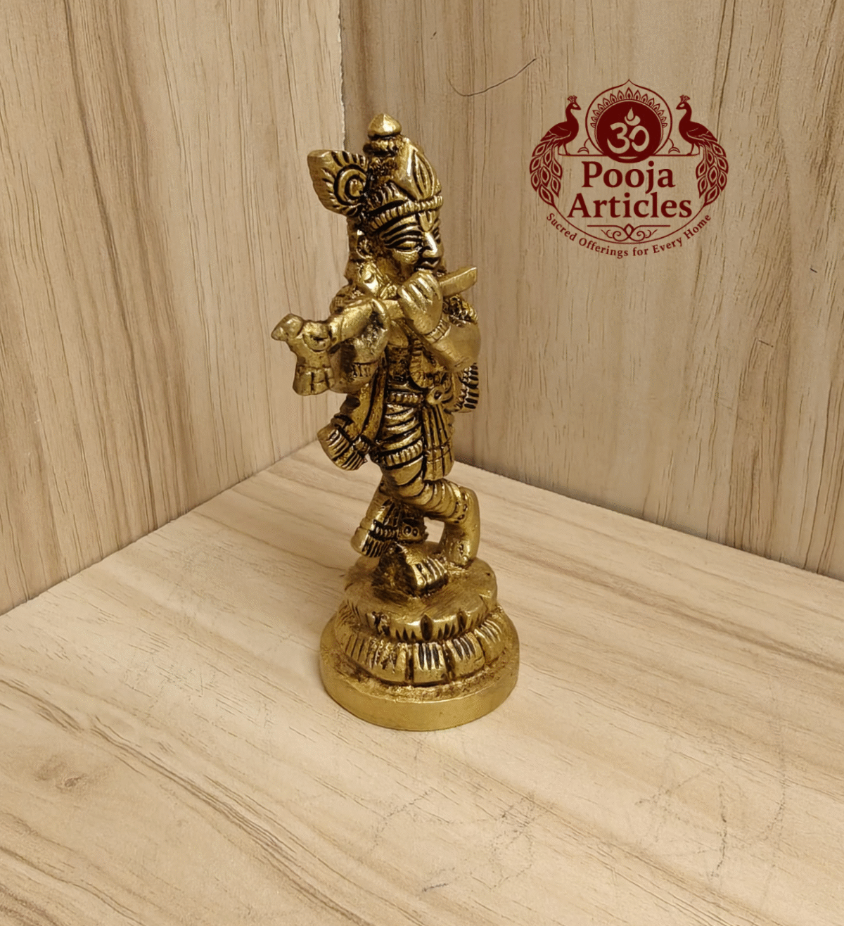 Buy Brass Krishnan Statue Online 200g, 3.5" – Traditional Krishna Idol for Pooja and Home Decor