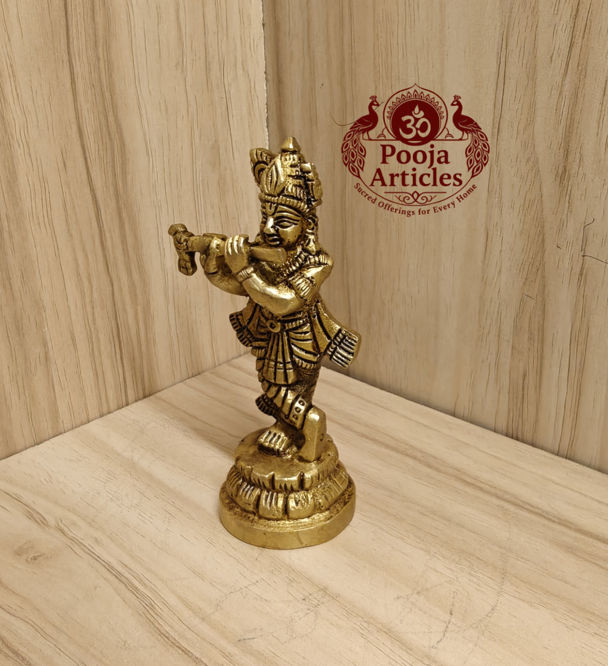 Buy Brass Krishnan Statue Online 200g, 3.5" – Traditional Krishna Idol for Pooja and Home Decor
