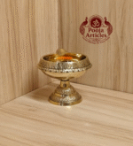 Buy Brass Kuber Deepak Diya on Stand 110g, 3" – Handcrafted Prosperity Oil Lamp For Home Use & Puja