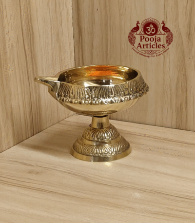 Buy Brass Kuber Deepak Diya on Stand 110g, 3" – Handcrafted Prosperity Oil Lamp For Home Use & Puja