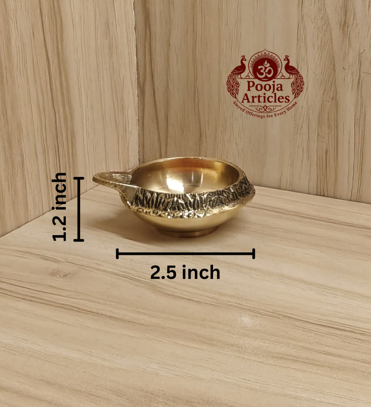 Buy Brass Kuber Diya 60g, 2.5" – Handcrafted Prosperity Oil Lamp For Home Use & Lighting