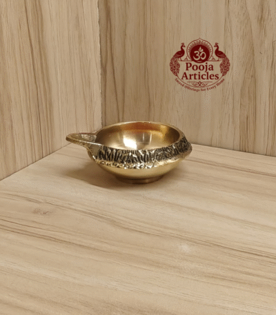 Buy Brass Kuber Diya 60g, 2.5" – Handcrafted Prosperity Oil Lamp For Home Use & Lighting