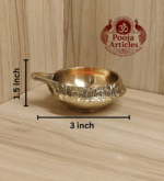Buy Brass Kuber Diya 70g, 2.2" – Handcrafted Prosperity Oil Lamp For Lighting & Puja Use