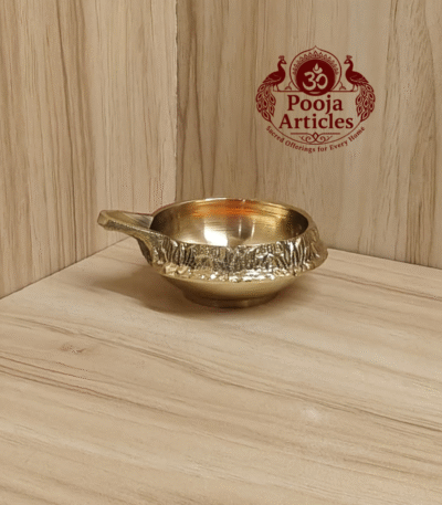 Buy Brass Kuber Diya 70g, 2.2" – Handcrafted Prosperity Oil Lamp For Lighting & Puja Use