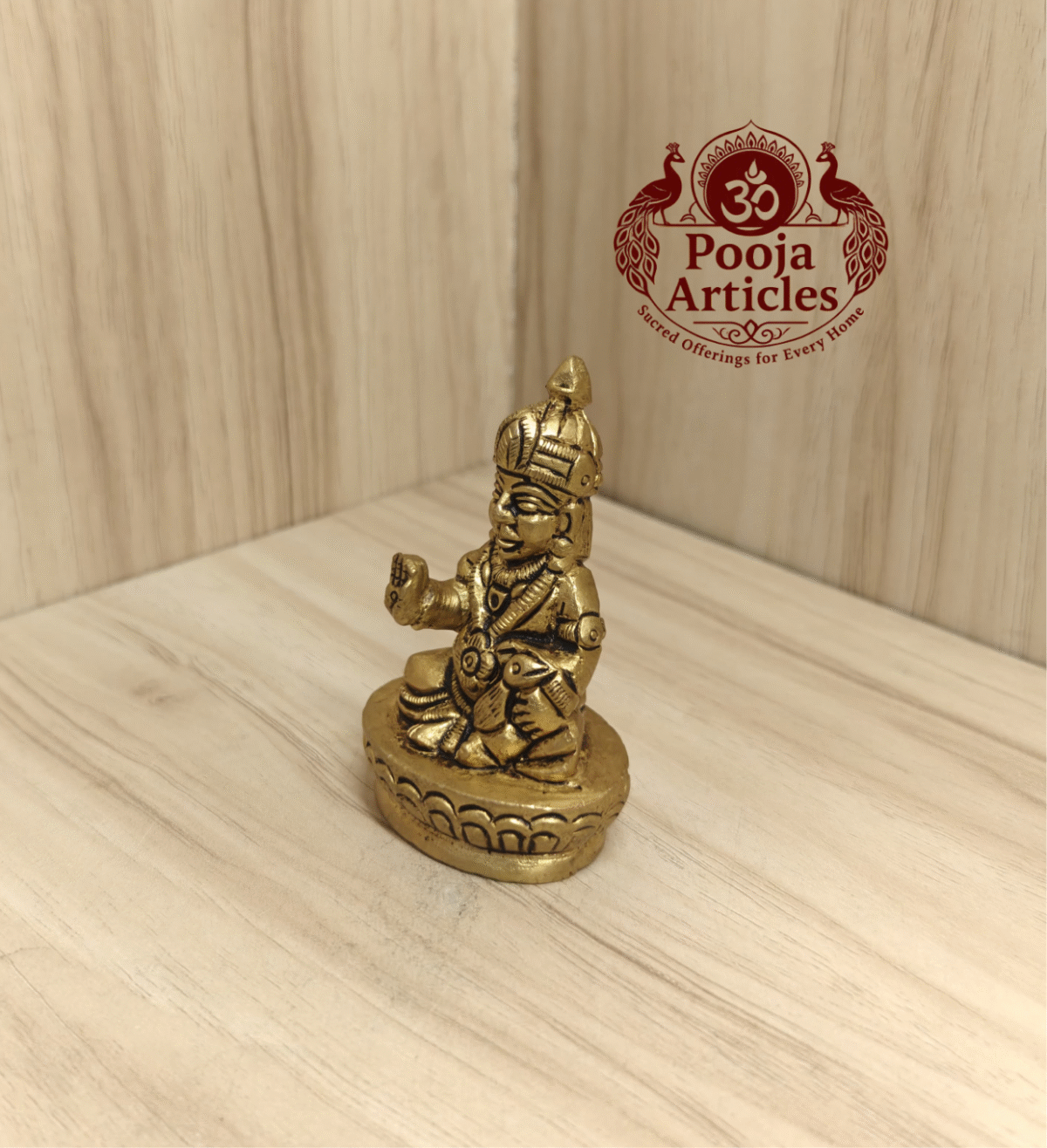 Buy Brass Kuber Idol for Pooja – 210g, 2.8" | Divine Wealth Deity for Prosperity