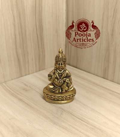 Buy Brass Kuber Idol for Pooja – 210g, 2.8" | Divine Wealth Deity for Prosperity
