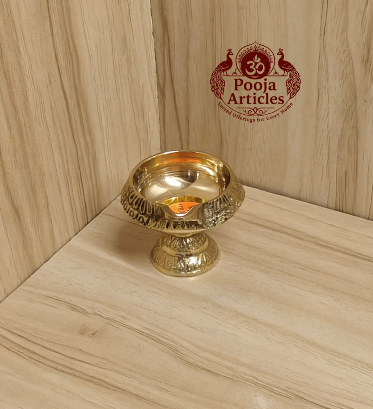 Buy Brass Kubera Deepak Diya on Stand 50g, 2" – Divine Auspicious Oil Lamp For Puja & Home Use