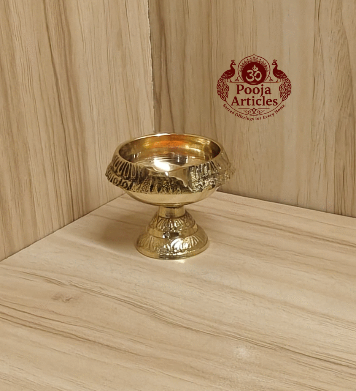 Buy Brass Kubera Deepak Diya on Stand 50g, 2" – Divine Auspicious Oil Lamp For Puja & Home Use