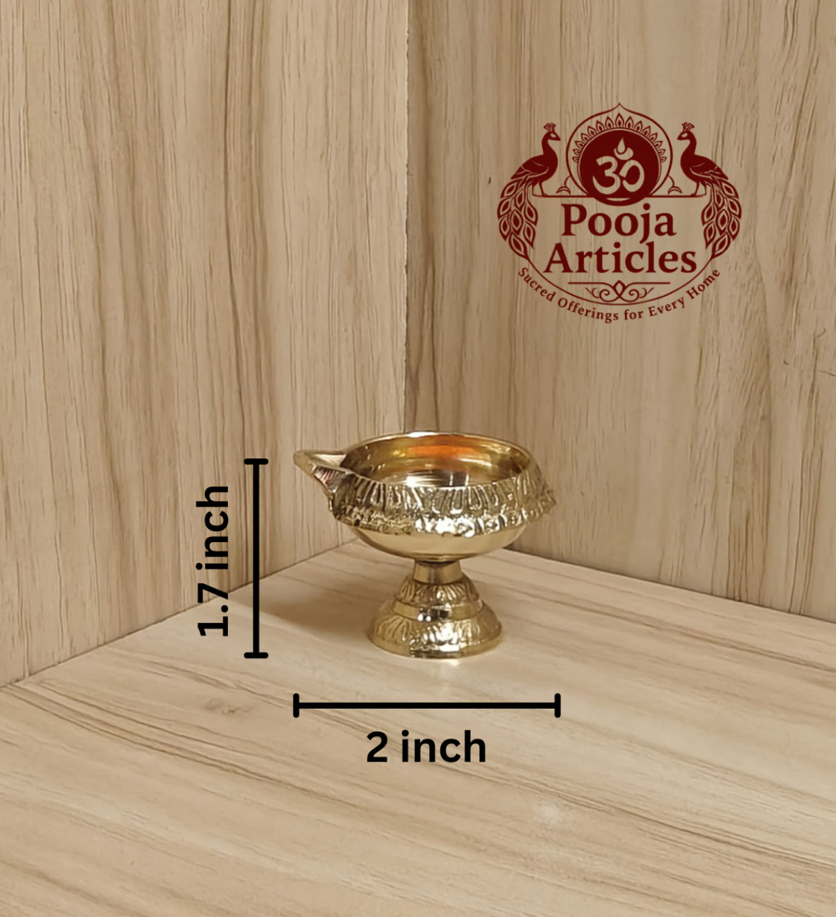 Buy Brass Kubera Deepak Diya on Stand 50g, 2" – Divine Auspicious Oil Lamp For Puja & Home Use