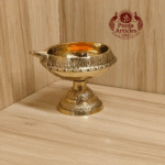 Buy Brass Kubera Diya With Stand 70g, 2" – Handcrafted Prosperity Pooja Oil Lamp For Home Use & Puja