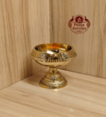 Buy Brass Kubera Diya With Stand 70g, 2" – Handcrafted Prosperity Pooja Oil Lamp For Home Use & Puja