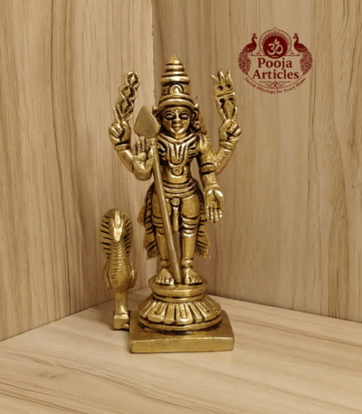 Buy Brass Lord Murugan Peacock Idol – 370 g, 4.5" Handcrafted Divine Protector For Home Use, Gifts & Puja