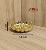 Buy Brass Lotus Agarbatti Box Holder Pate Size 2 – 70g, 4.5″ Handmade Pure Brass Incense Storage Box