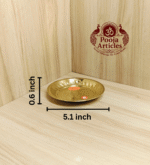 Buy Brass Mini Pooja Plate Online – 30g, 5.1" Powerful Temple Pooja Thali for Daily Worship