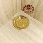 Buy Brass Mini Pooja Plate Online – 30g, 5.1" Powerful Temple Pooja Thali for Daily Worship