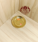 Buy Brass Mini Pooja Plate Online – 30g, 5.1" Powerful Temple Pooja Thali for Daily Worship