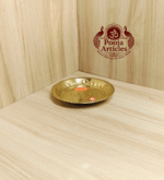 Buy Brass Mini Pooja Plate Online – 30g, 5.1" Powerful Temple Pooja Thali for Daily Worship
