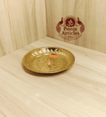Buy Brass Mini Pooja Plate Online – 40g, 6.2″ Powerful Brass Pooja Thali for Daily Rituals