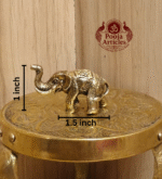 Buy Brass Miniature Elephant Statue – 40 g, 1"Handcrafted Symbol of Strength and Prosperity For Gifts & Puja