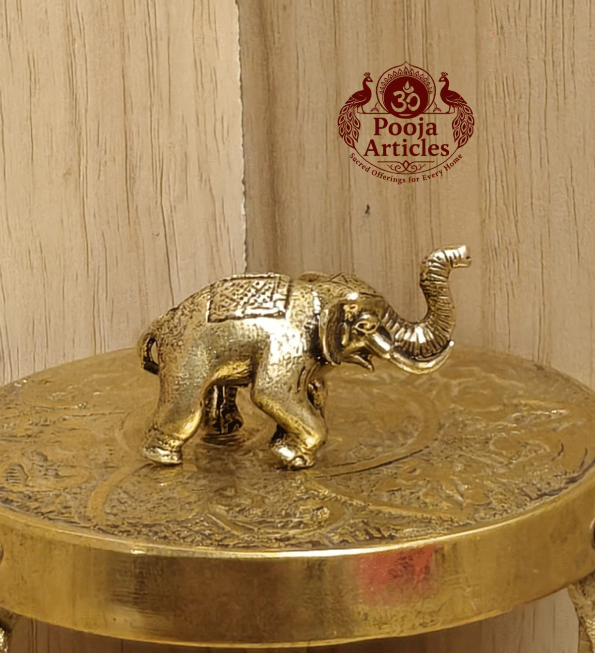 Buy Brass Miniature Elephant Statue – 40 g, 1"Handcrafted Symbol of Strength and Prosperity For Gifts & Puja