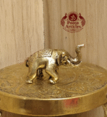 Buy Brass Miniature Elephant Statue – 40 g, 1"Handcrafted Symbol of Strength and Prosperity For Gifts & Puja