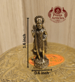 Buy Brass Miniature Murugan Statue Online – 12g, 1.6" Compact Vel Idol for Puja & Gifting