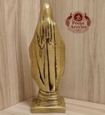 Buy Brass Mother Mary Statue – 650g, 6.2″ Handcrafted Sacred Christian Idol For Home Use & Decor