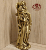 Buy Brass Mother Mary with Baby Jesus Statue – 1.25kg, 7″ Handcrafted Sacred Icon For Home Use and Decor