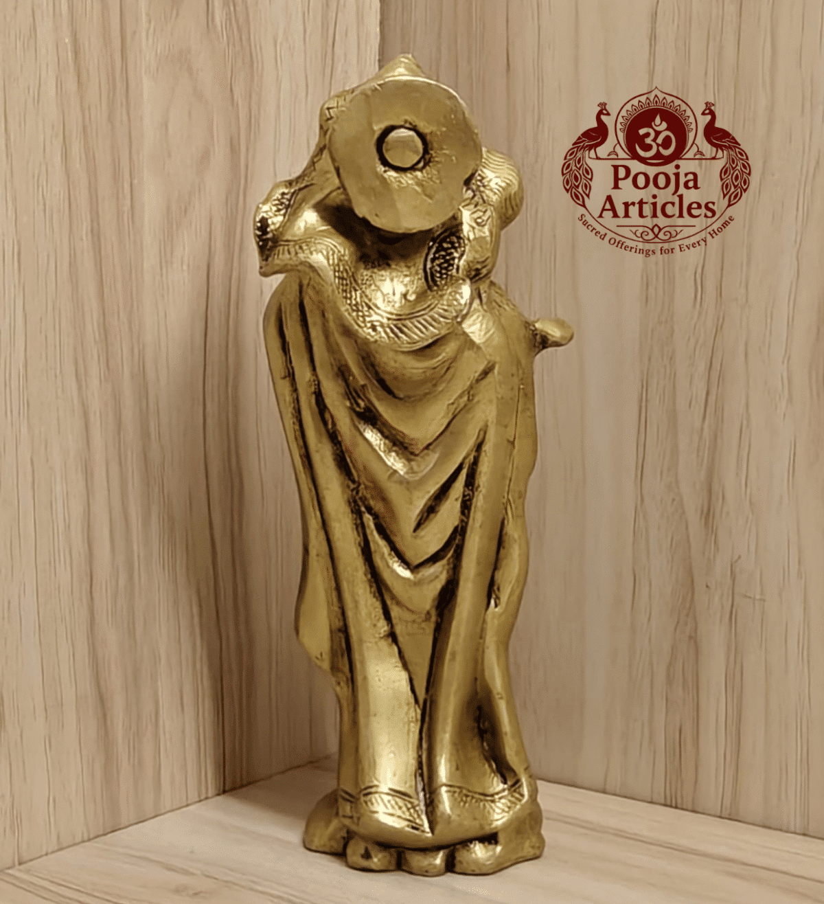 Buy Brass Mother Mary with Baby Jesus Statue – 1.25kg, 7″ Handcrafted Sacred Icon For Home Use and Decor