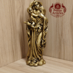 Buy Brass Mother Mary with Baby Jesus Statue – 1.25kg, 7″ Handcrafted Sacred Icon For Home Use and Decor