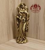 Buy Brass Mother Mary with Baby Jesus Statue – 1.25kg, 7″ Handcrafted Sacred Icon For Home Use and Decor