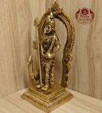 Buy Brass Murugan Statue Online – 1.7 kg, 8.5" Handcrafted Vel Idol for Devotion & Home Temple