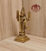 Buy Brass Murugan Statue Online – Handcrafted 4 inch, 230g Subramanya Idol for Pooja, Protection and Home Temple Decor