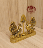 Buy Brass Murugar Vel with Peacock Online – 350g, 3.4" Divine Murugar Vel Idol for Pooja and Home