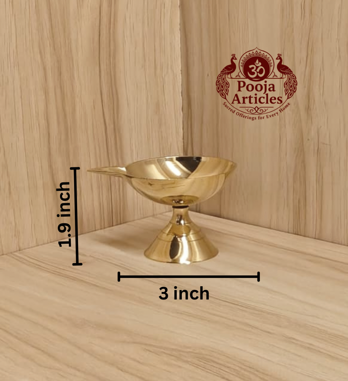 Buy Brass Paan Deep 40g, 1.9" – Divine Traditional Oil Lamp For Puja