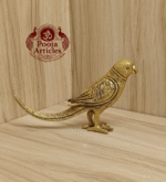 Buy Brass Parrot Showpiece – 300g, 3" Intricate Design Bird Statue For Decor & Gifting
