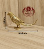Buy Brass Parrot Showpiece – 300g, 3" Intricate Design Bird Statue For Decor & Gifting