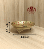 Buy Brass Peacock Color Pin Tray Plate | 160 g, 4.8" Divine Plate for Pooja and Décor