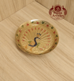 Buy Brass Peacock Color Pin Tray Plate | 160 g, 4.8" Divine Plate for Pooja and Décor
