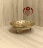 Buy Brass Peacock Color Pin Tray Plate | 160 g, 4.8" Divine Plate for Pooja and Décor