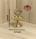 Buy Brass Peacock Diya Size 2 – 110 g, 4″ Handcrafted Traditional Auspicious Oil Lamp For Puja & Home Use